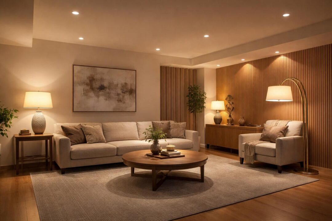 scopri come illuminare gli ambienti con le luci stratificate: soluzioni con lampade da tavolo e piantane per un progetto di interni elegante e funzionale.